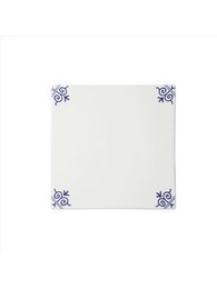 Tile Corner Ornament - Delft Blue - 13 cm