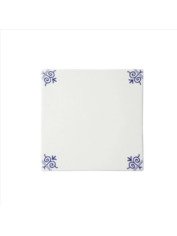 Tile Corner Ornament - Delft Blue - 13 cm