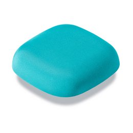 Turquoise square-shaped decorative smoke alarm with a modern, minimalist design.