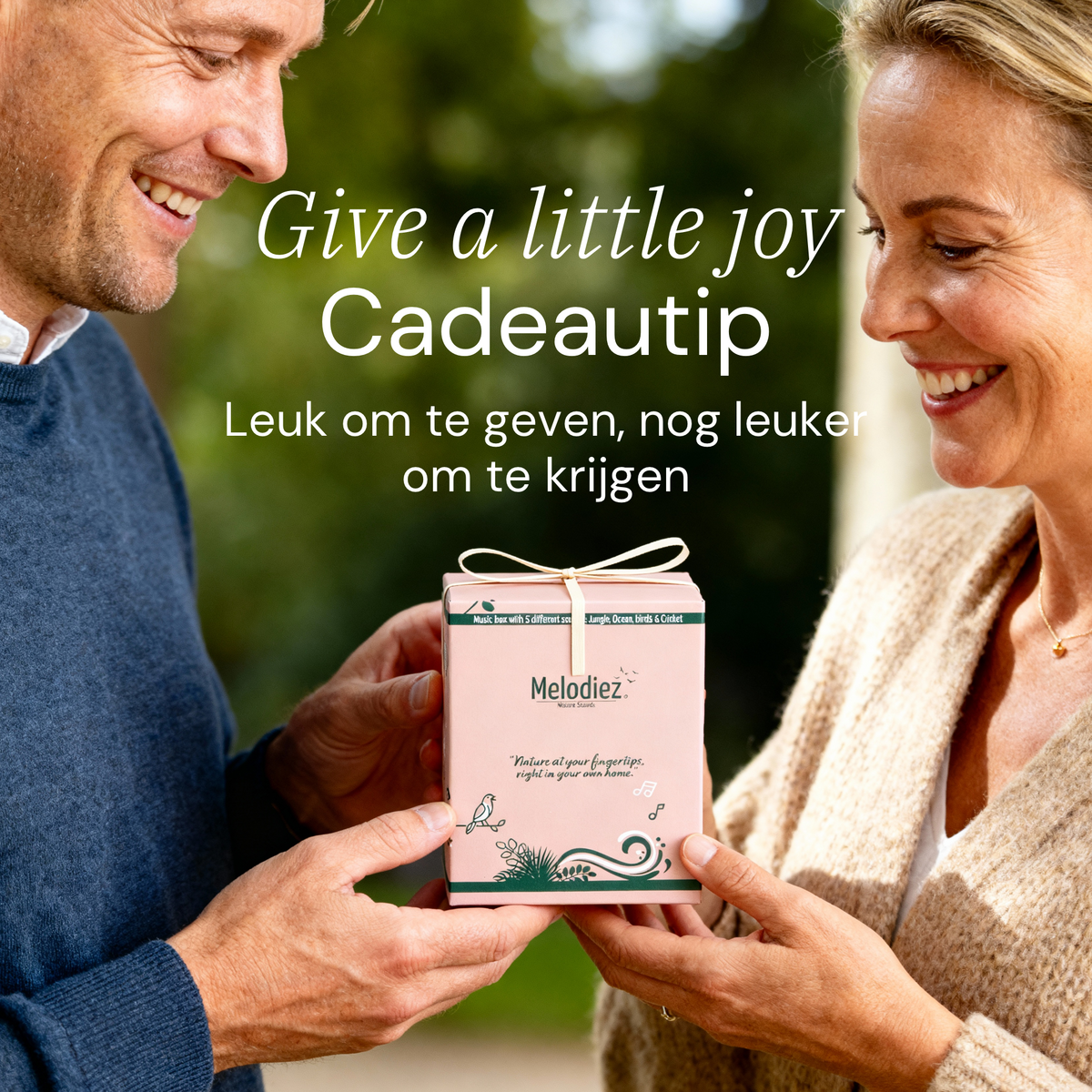 Melodiez Deluxe - Coffret Incl. Piles et 5 sons naturels d'oiseaux, d'océan, de grillon et de jungle - Bird Sound House avec capteur