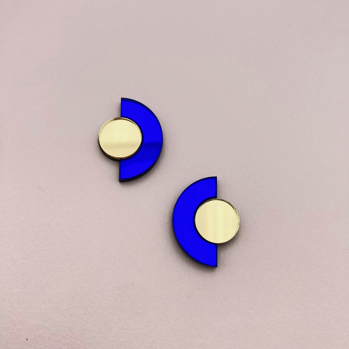 Mirror chip earrings - Roseline