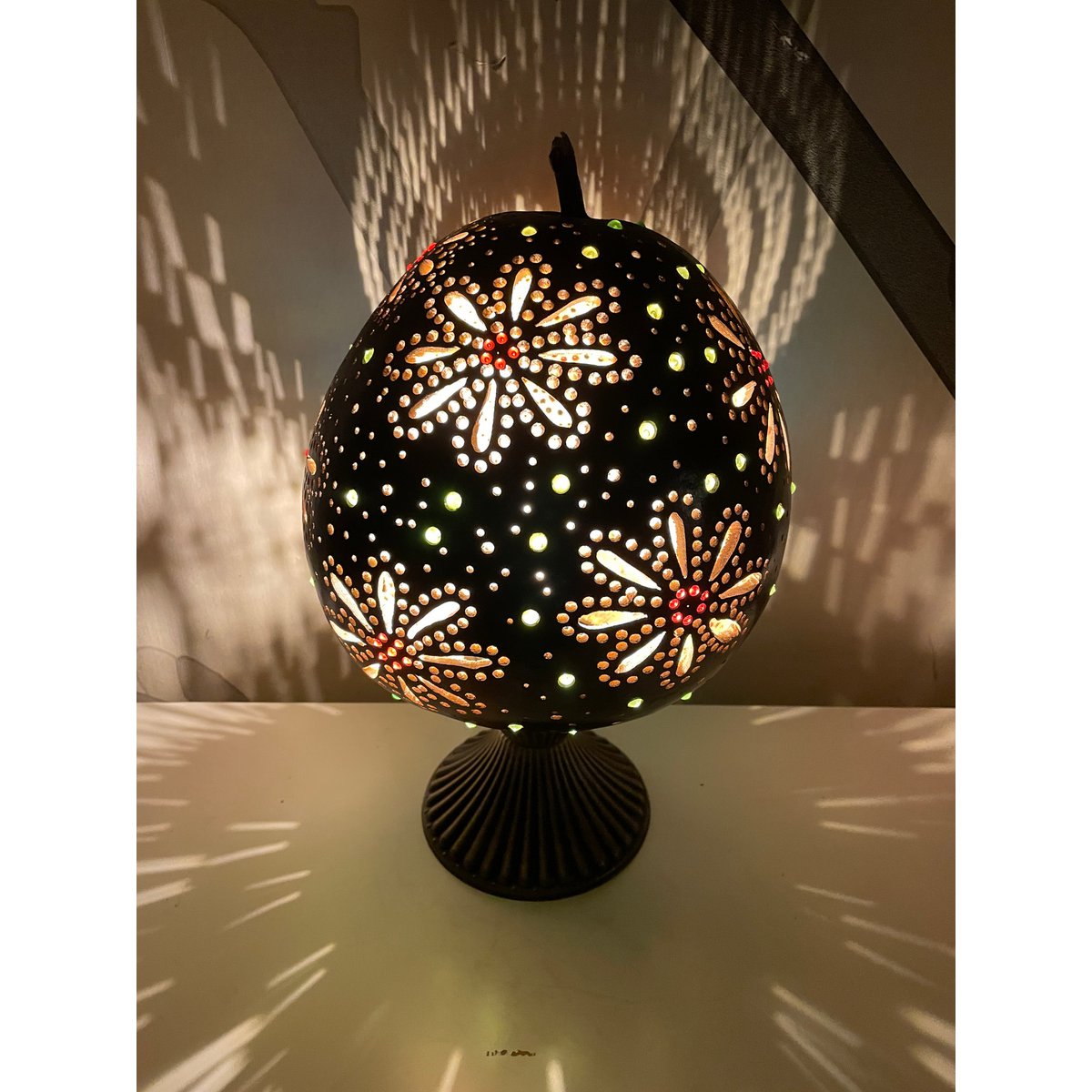 Gourd Lamp - Flowers -1