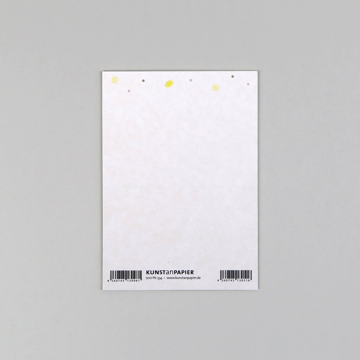 Postkarte Holzschliff Leni Zitrone