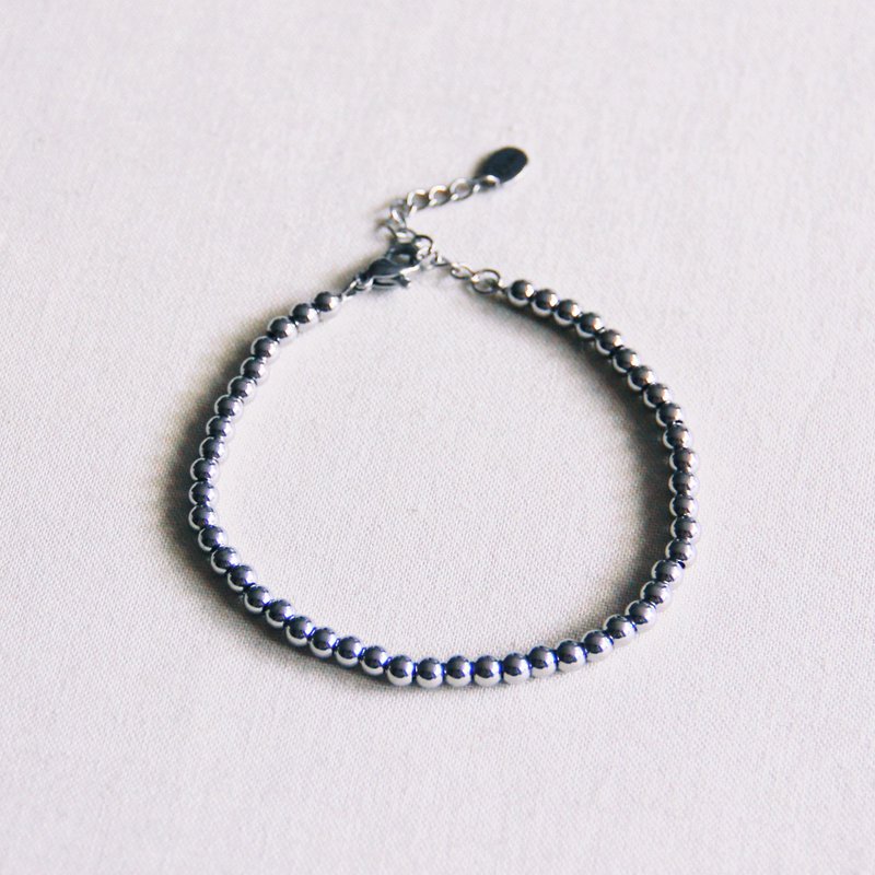 SA816 - Pulsera de cuentas de acero - plata