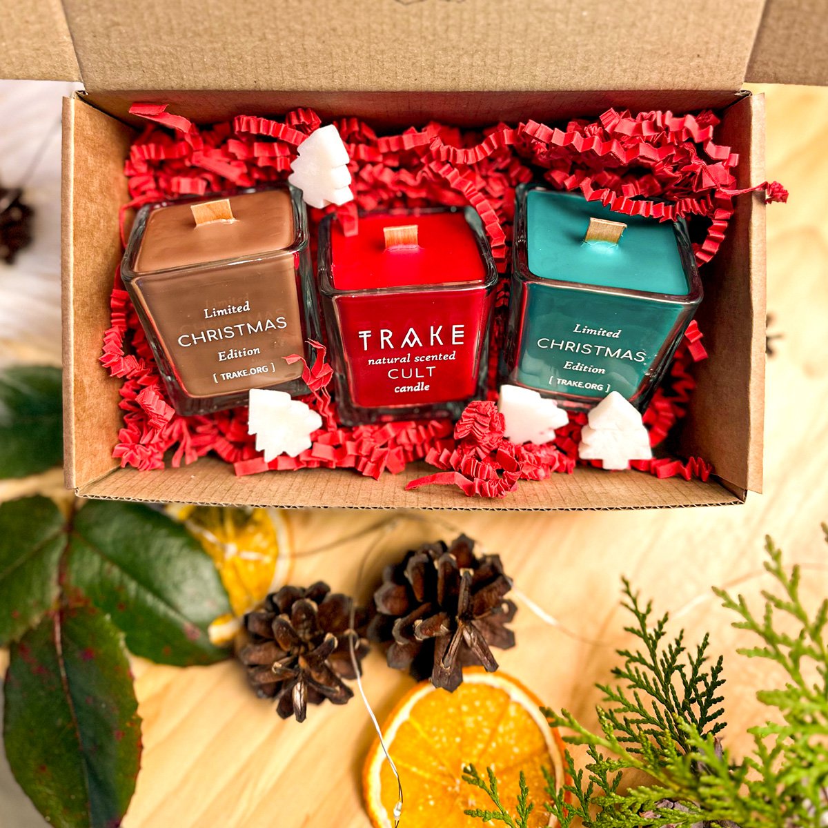 Conjunto al por mayor de 3 velas de Navidad limitadas