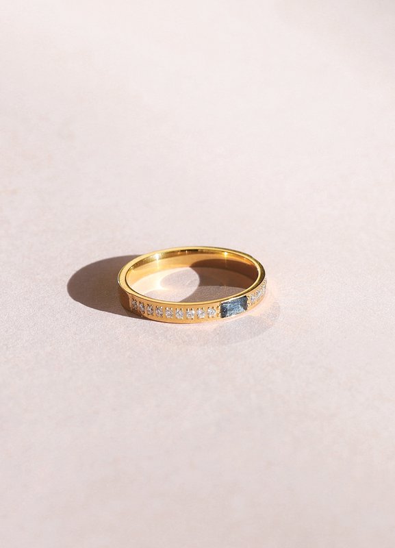 Orban - Half Eternity Pave guldring