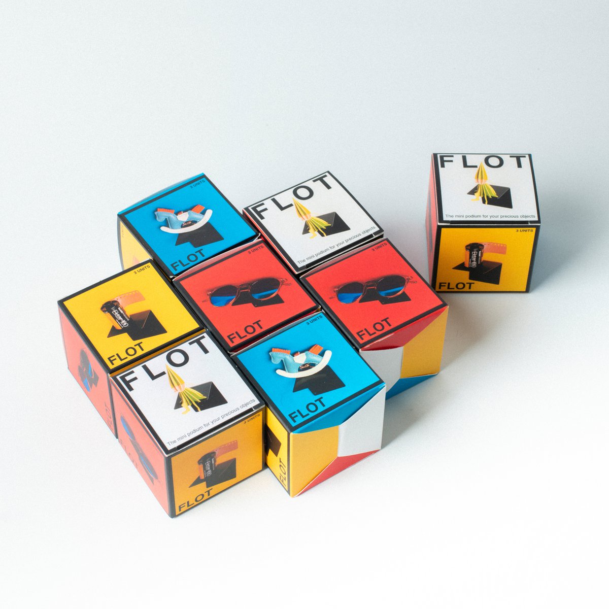 FLOT Mini-Schweberegale | Schwarz (Neue kompakte Verpackung)