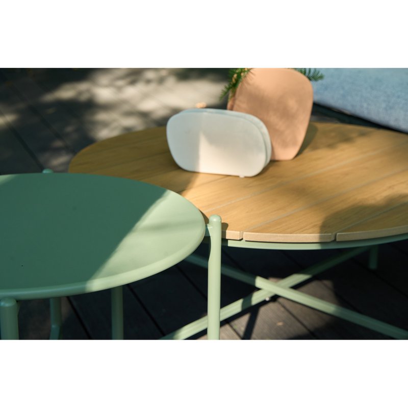 Novella Lounge-Set – Grau/Grün, Stahl