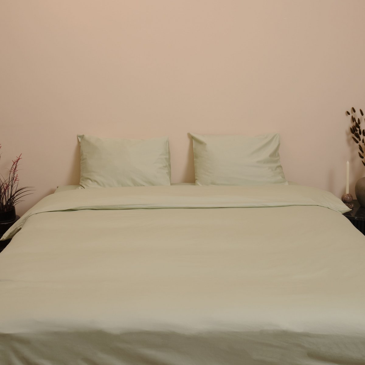 Housse de couette - Satin de coton 400 fils au pouce - Paix de menthe
