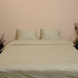Housse de couette - Satin de coton 400 fils au pouce - Paix de menthe