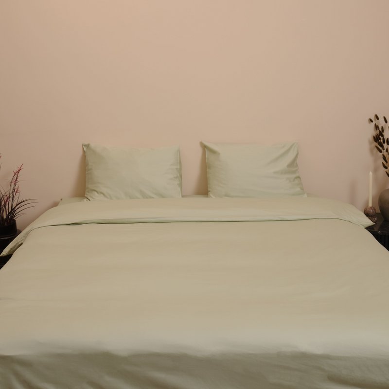 Housse de couette - Satin de coton 400 fils au pouce - Paix de menthe