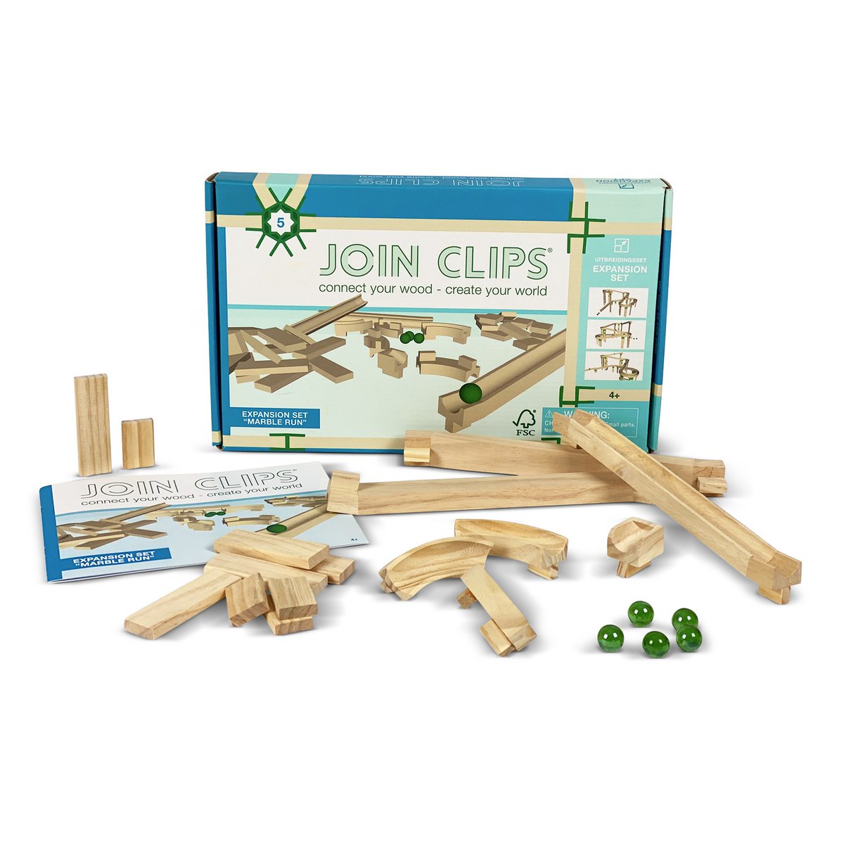 Schließen Sie Clips Extension Set Knikkerbaan an