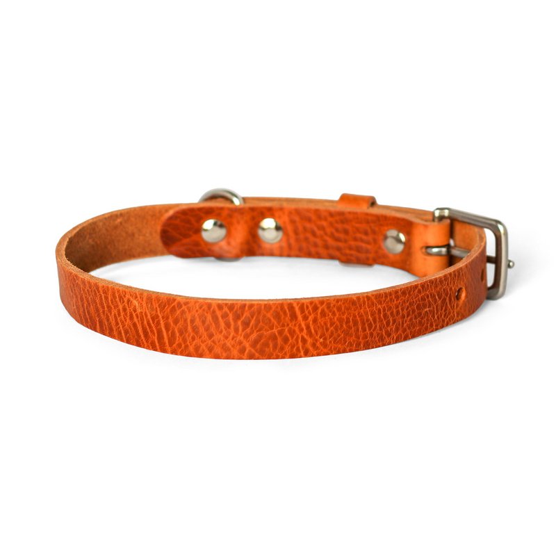 No Fuss Collar Dog Leather Camel