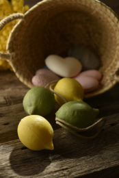 Lemon soap with rope