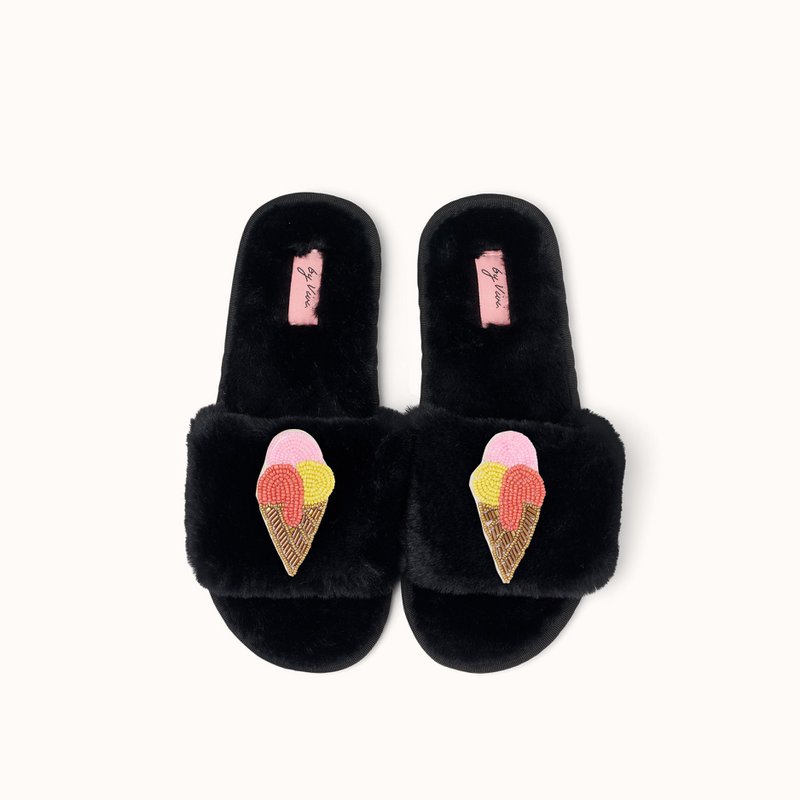 Black slippers