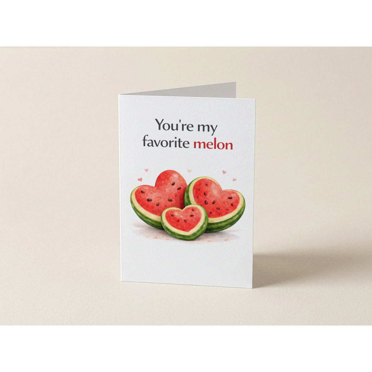 Wenskaart - You’re my favorite melon - Hartjes meloenen