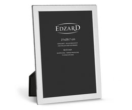 EDZARD Salerno photo frame for photos (DIN A4 - 21 x 29.7 cm), elegant silver-plated, tarnish-proof, 2 hangers