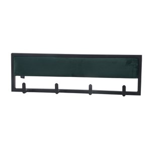 Wandmantel aus beschichtetem Metall mit Samt- oder Lederoptik - Samt dunkelgrün, 60 cm