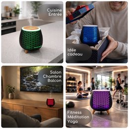 Ultrasonic USB - Leni - illuminazione a LED multicolore - illuminazione moderna e discreta - Decorazione dell'idea regalo