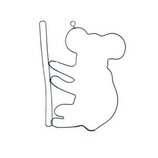 Wire Wall Decoration "Koala Silhouette" - to pin - Wall Jewelry - Children's/Teen's Bedroom