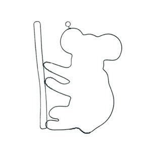 Wire Wall Decoration "Koala Silhouette" - to pin - Wall Jewelry - Children's/Teen's Bedroom