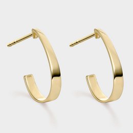 Pendientes aros abiertos en oro amarillo