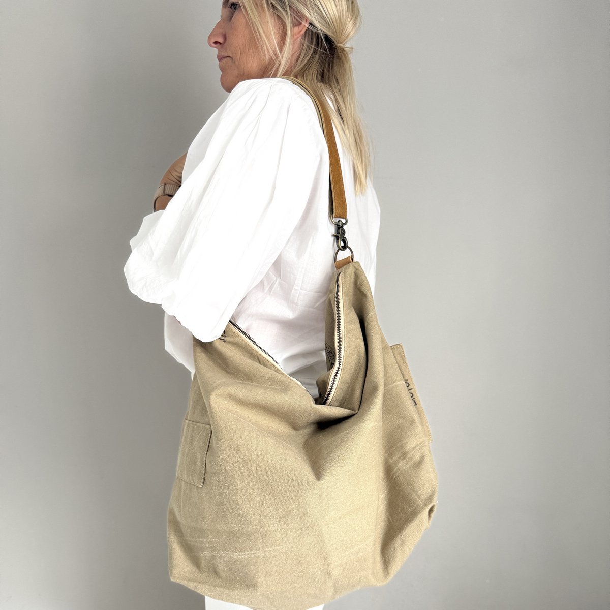 BaggyBag  (recycled cotton khaki) 