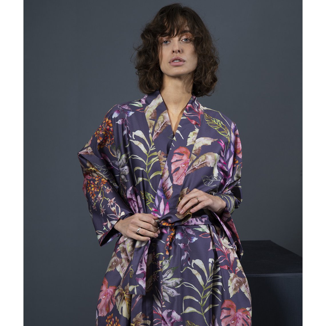 Badekåbe Kimono Flora Costera Figenmarmelade