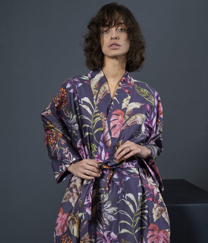 Badekåbe Kimono Flora Costera Figenmarmelade