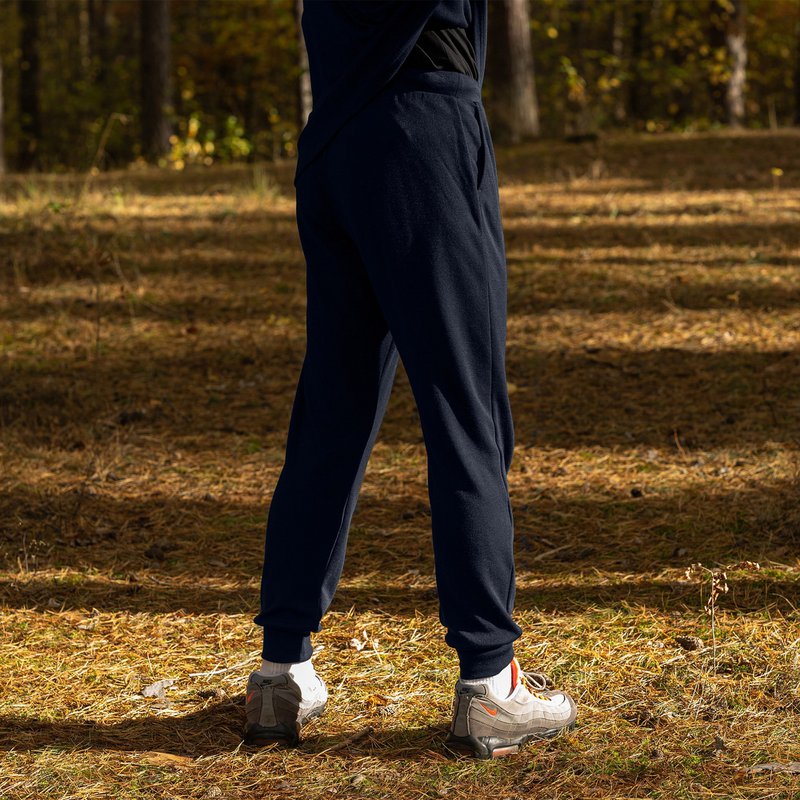 Men's Merino 250 Set of Zip Neck Top & Jogger Sweatpants Dark Blue