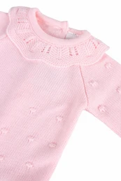 Dors-bien en tricot avec bonnet pour bébé, fille