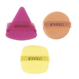  Soft makeup sponges, cone and round shapes, pink magenta peach yellow colors, beauty tools