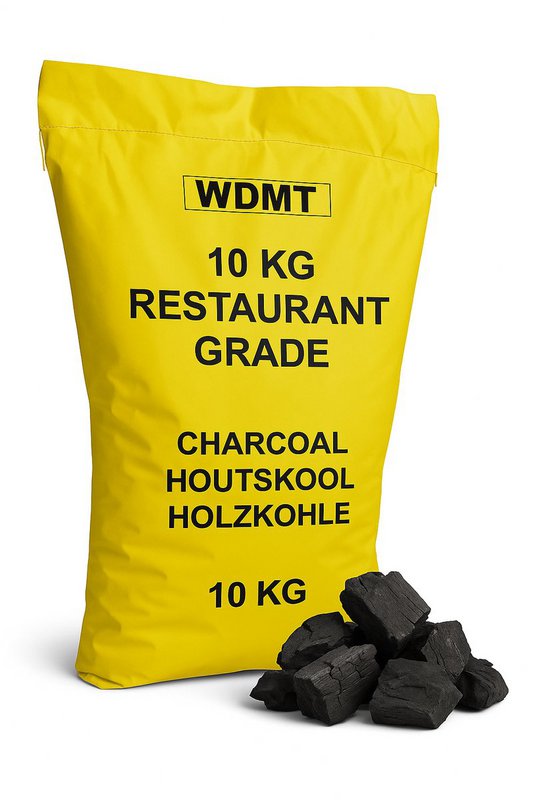 Carbone di qualità del ristorante premium 10 kg - carbone naturale 100% per barbecue, kamado, fumatore e grill - combustione a lungo termine e calore alto