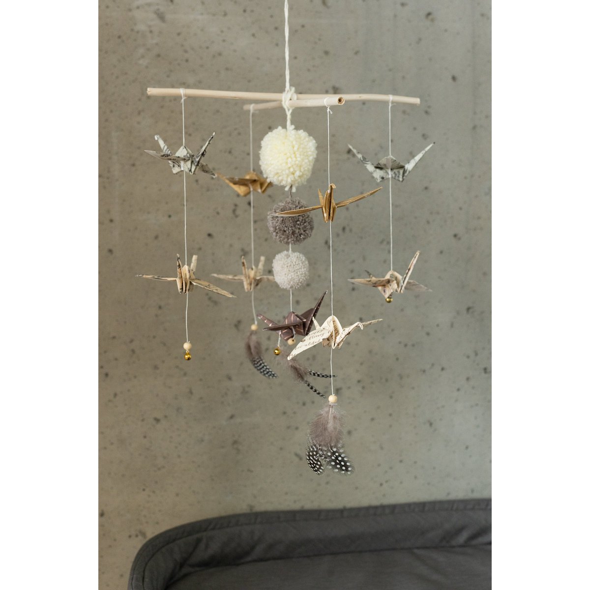 “Gold Dust” Origami Nursery Mobile