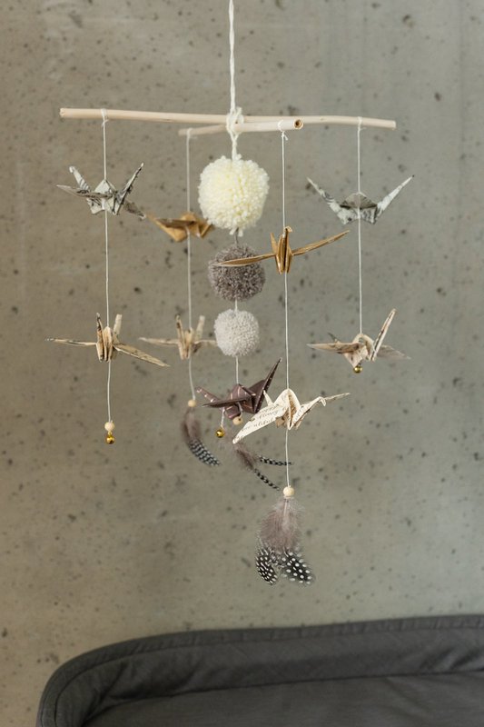 “Gold Dust” Origami Nursery Mobile