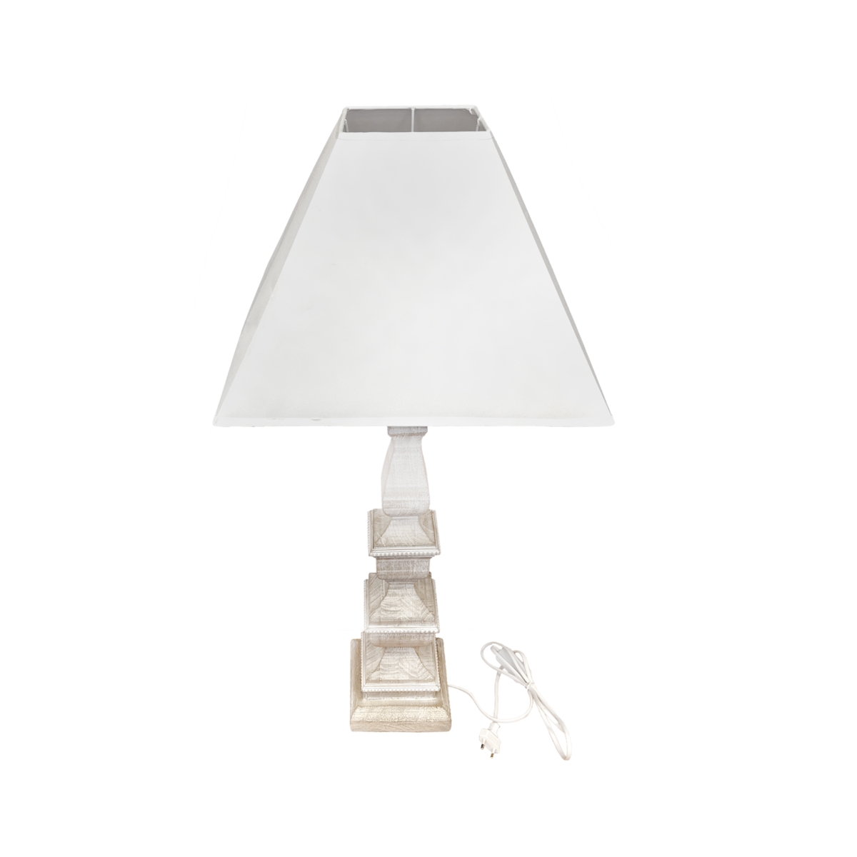 Quadratische Lampe mit Lampenschirm H 90x40x40 cm