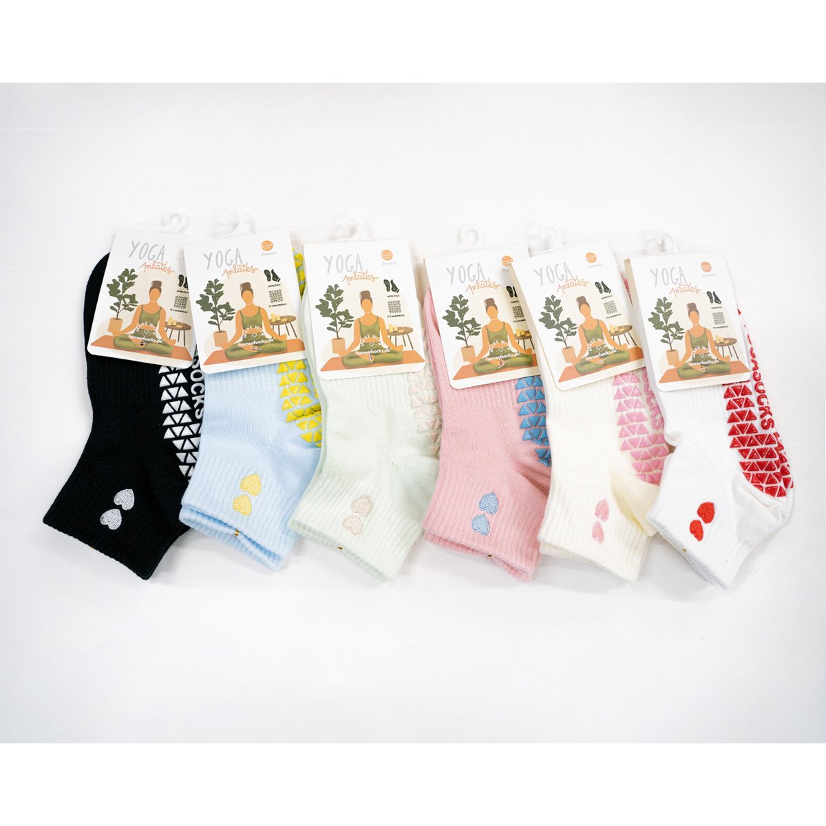 Calzini Yoga Pilates Antiscivolo Cuore Corti HomeOfSocks