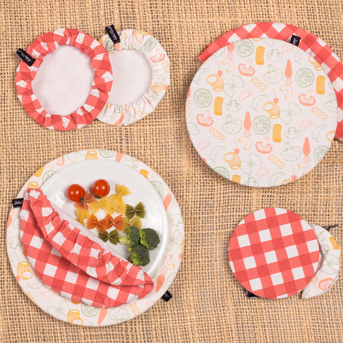 PACK 4 DISH COVER FOOD PRINTING HF