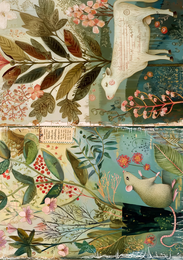 Animali d'arte popolare | Set di carta creativa Fripperies