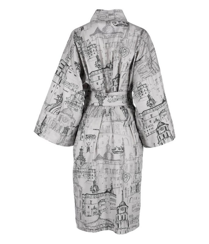 Satijnen badjaskimono met tas Secret Love Story of Royal Vilnius