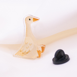 Animali acrilici con spilla d'oca - decorazione dello zaino con spilla d'oca regalo