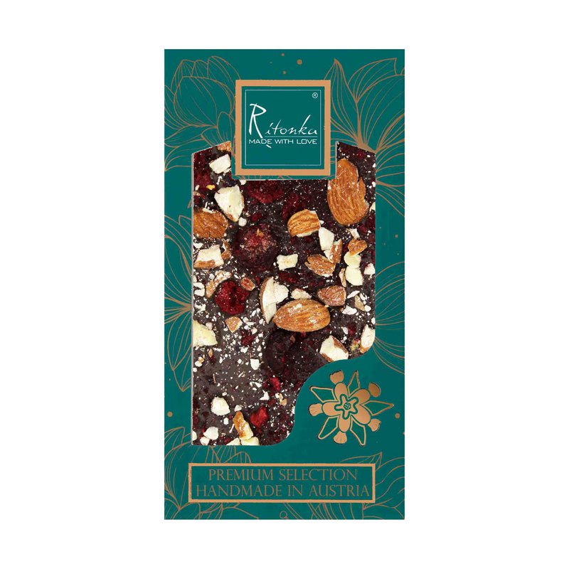 Premium dark chocolate - almond, cherry