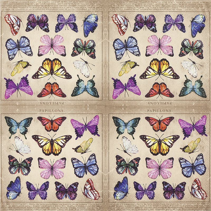 "Papillons" napkins