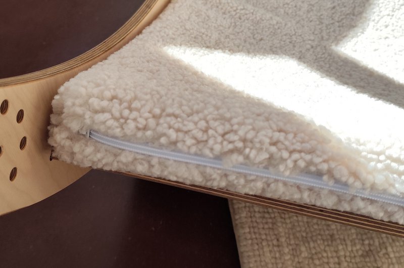 Teddyfleece-Spielmatratze für Kinder – Vanille-Lamm