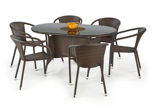 Zutzendorf Gartentisch transparent und braun