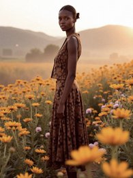Lovers Brown Velvet Lace Occasion Skirt