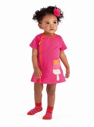 Robe zippée à poche appliquée Lolly