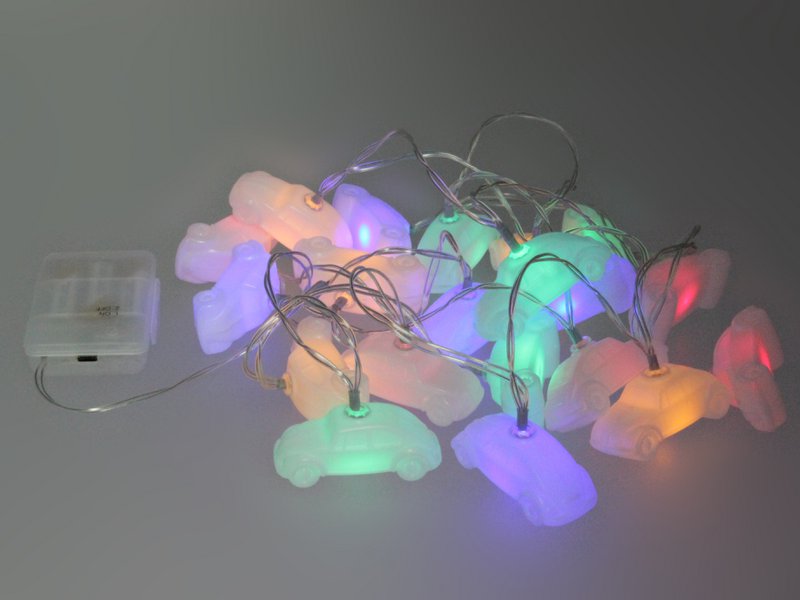 Volkswagen VW Beetle Guirlande Lumineuse 3D 3m, 20 x LED - Multicolore
