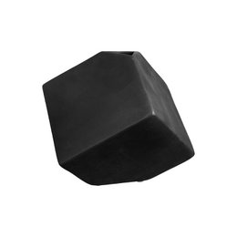 Vaas "Kubus zwart" H.19,5cm