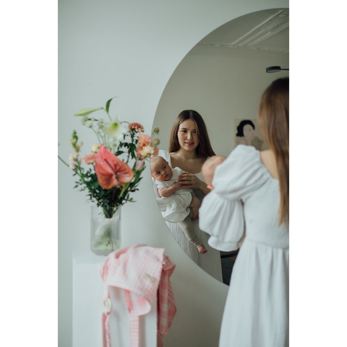 TISU nursing cover, Pink Gingham